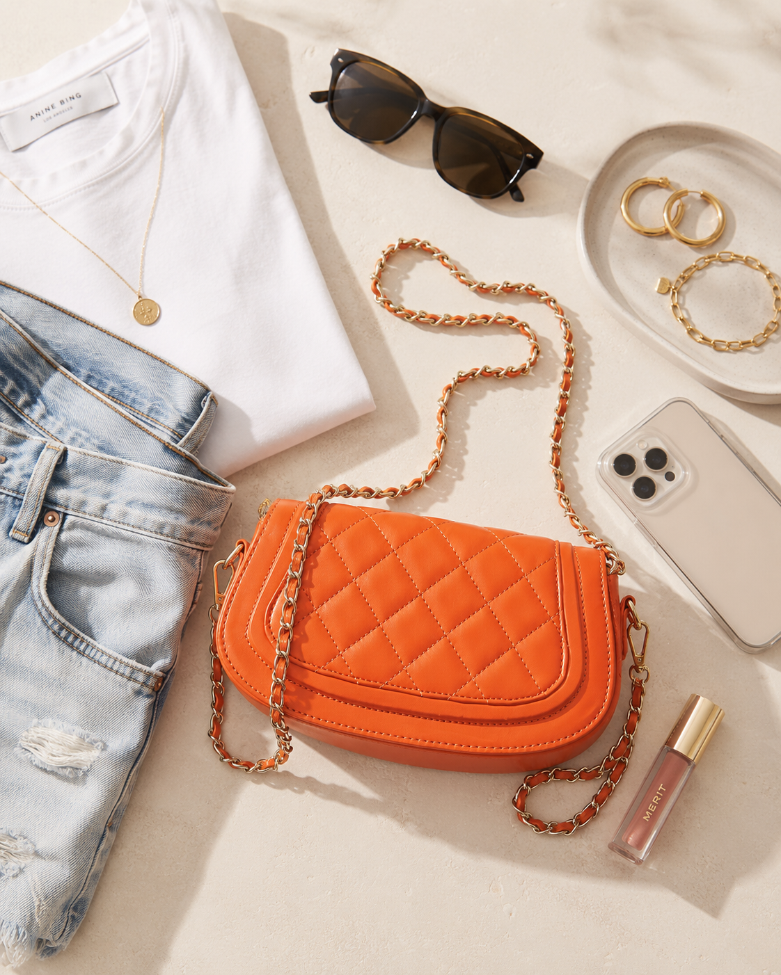 Taipei Quilted Flap Crossbody Bag