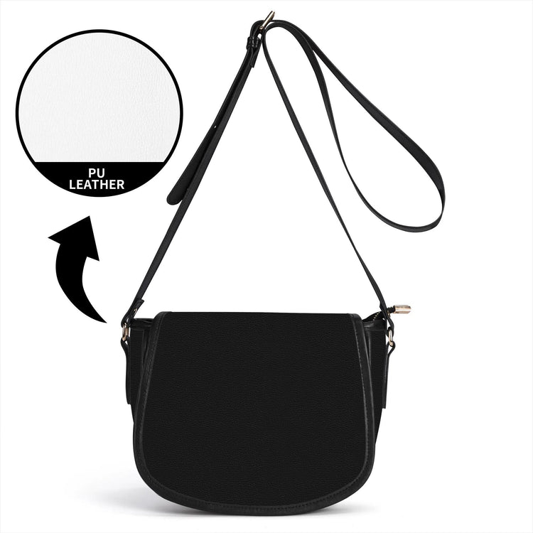 Our elegant, functional Saddle Bag Shoulder Purse sports a crossbody design and curved bottom