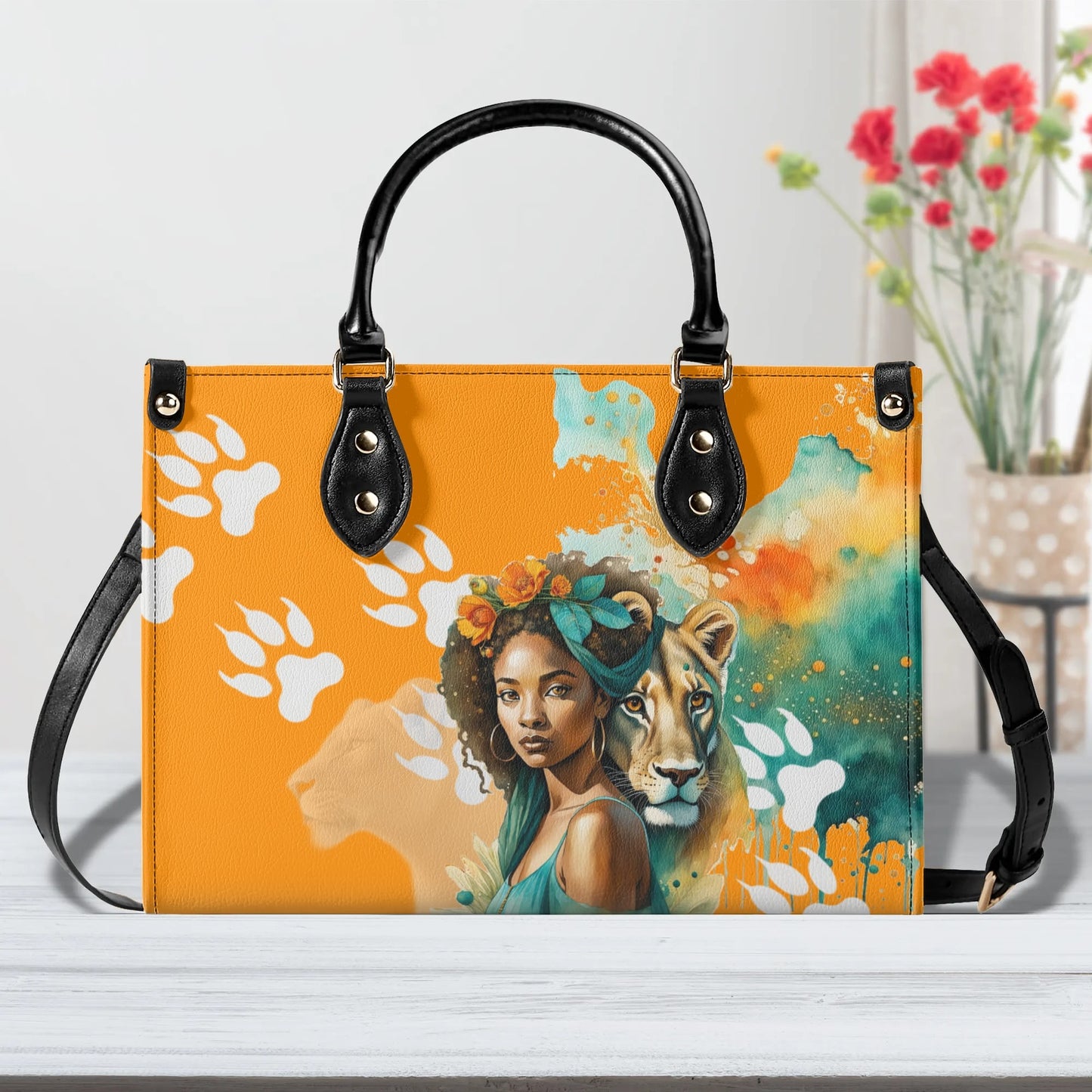 I am Fierce Stylish Leather Tote Handbag