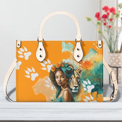 I am Fierce Stylish Leather Tote Handbag