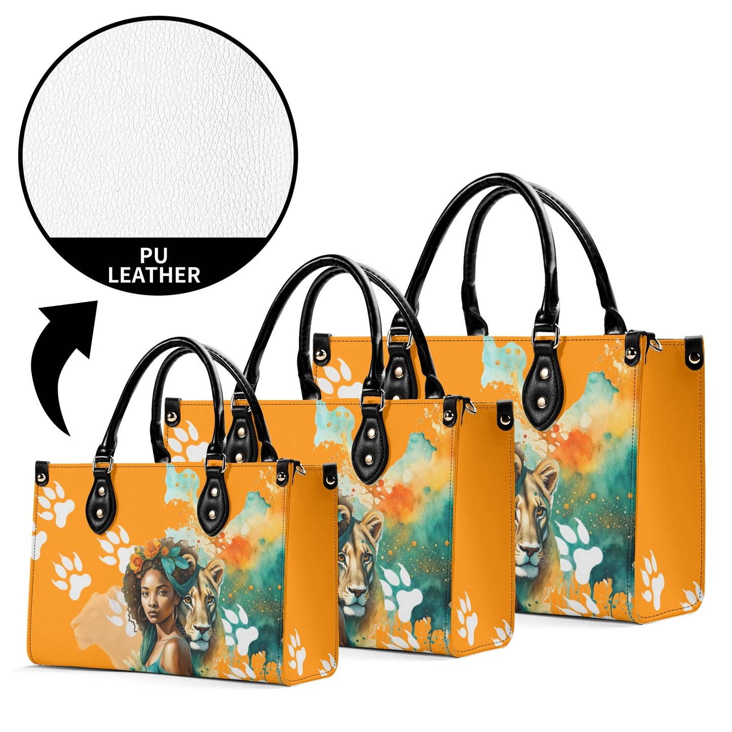 I am Fierce Stylish Leather Tote Handbag