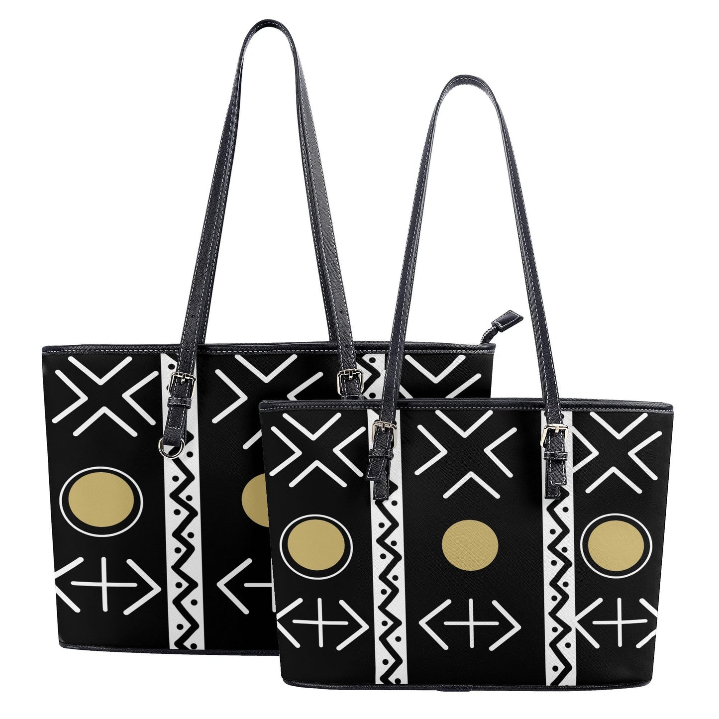 Kustom Kente Leather Tote Bag