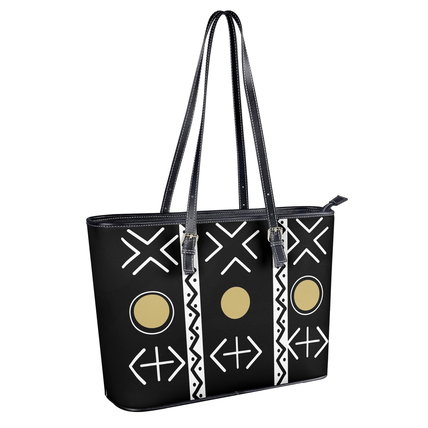 Kustom Kente Leather Tote Bag