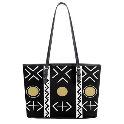 Kustom Kente Leather Tote Bag