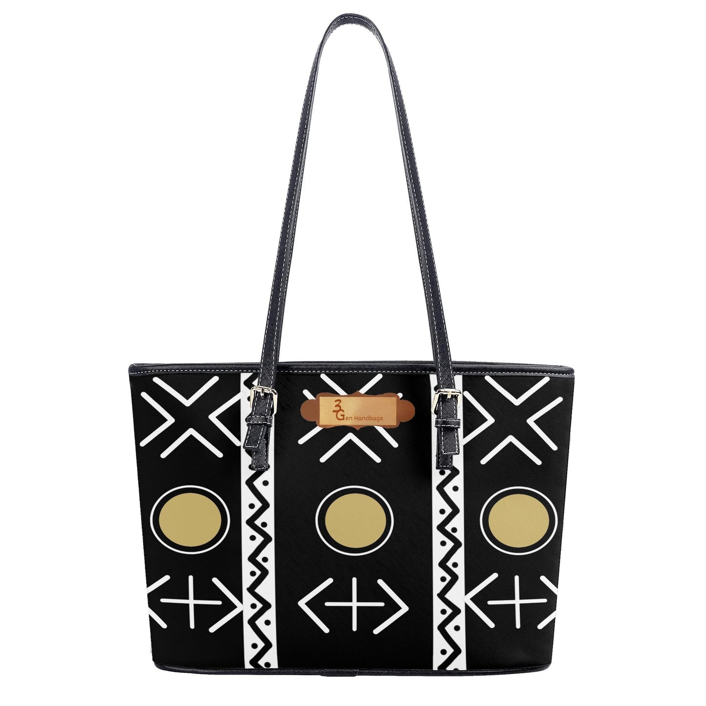 Kustom Kente Leather Tote Bag