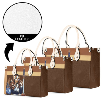 The Three Powers Stylish Leather Tote Handbag (01)