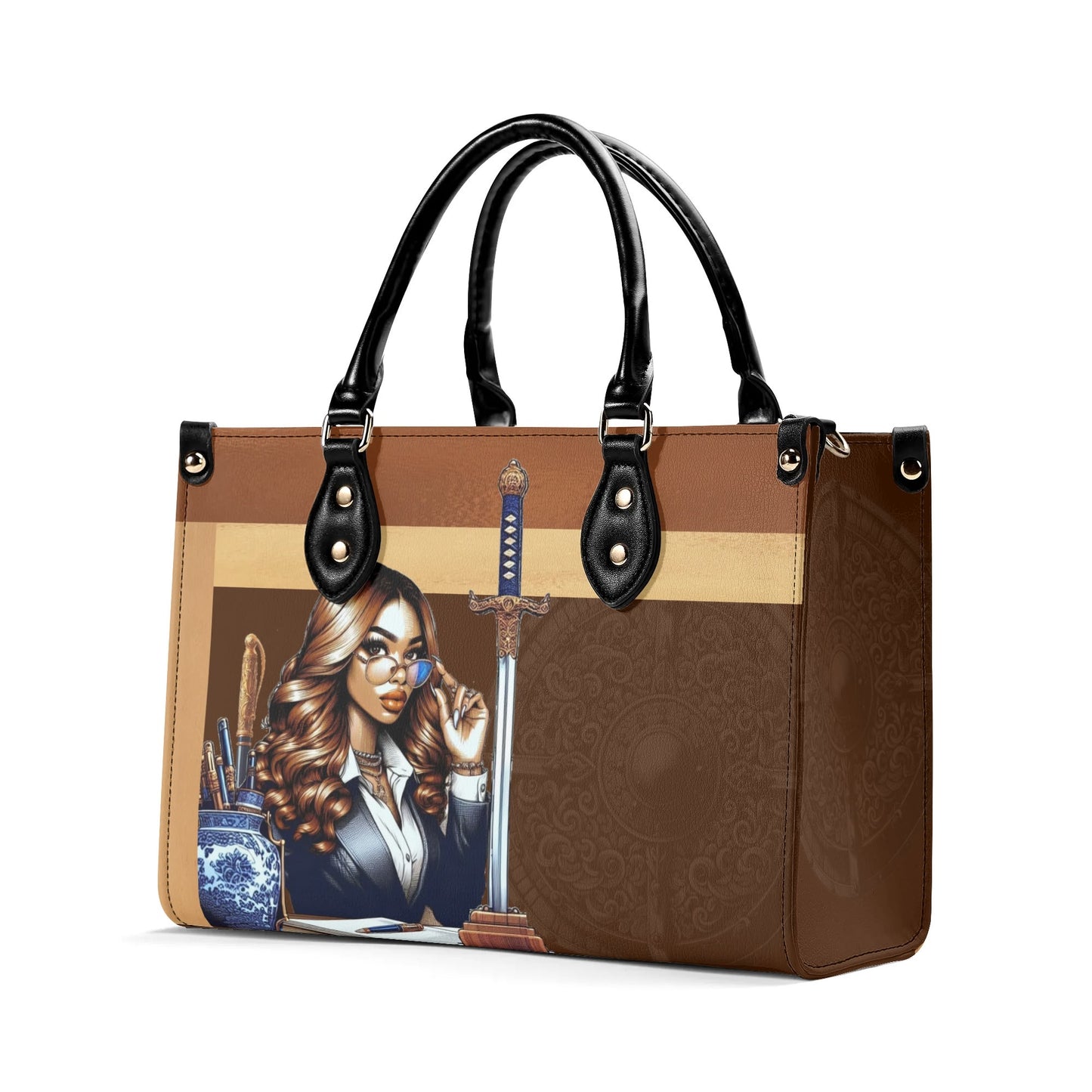 The Three Powers Stylish Leather Tote Handbag (01)