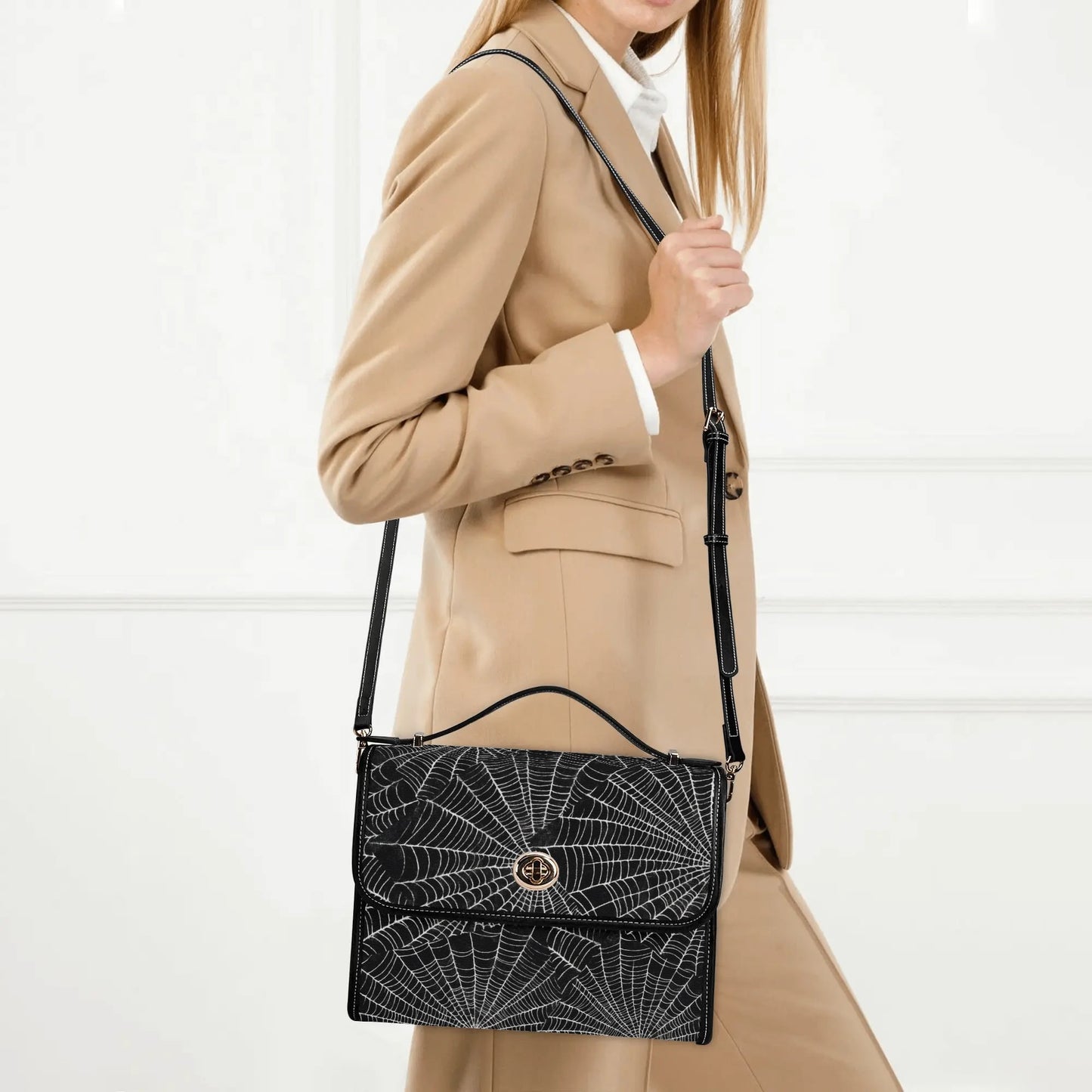 Bea's Web Leather Satchel Bag