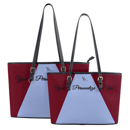 Burgundy Bliss Classic Leather Tote Bag