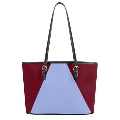 Burgundy Bliss Classic Leather Tote Bag