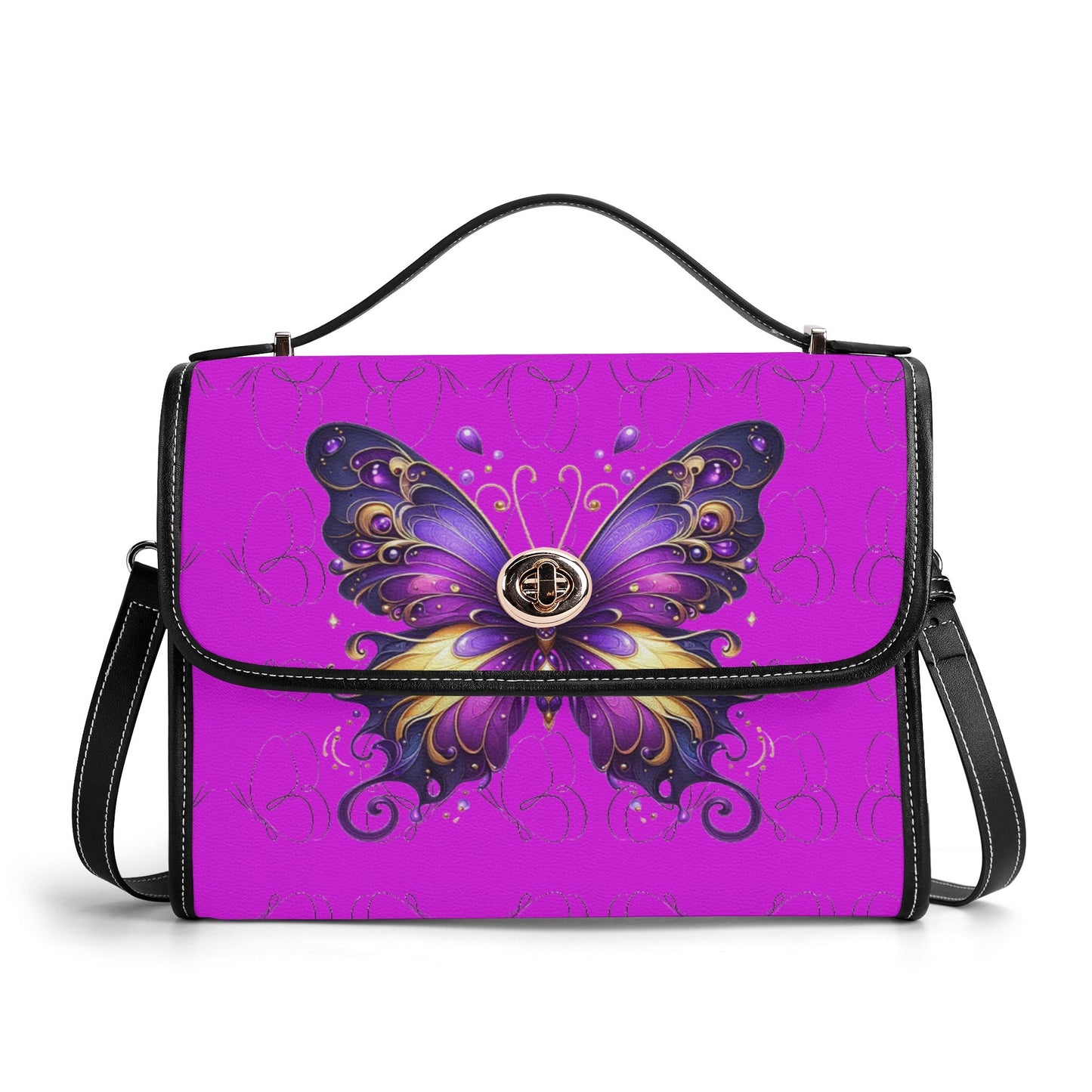 Enchanted Wings Leather Satchel Bag