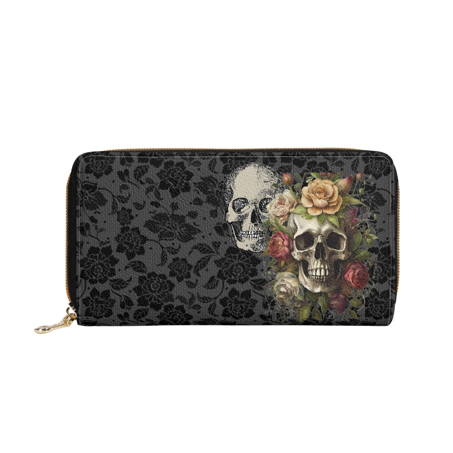 Midnight Lace and Skulls Elegant Wallet