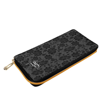 Midnight Lace and Skulls Elegant Wallet