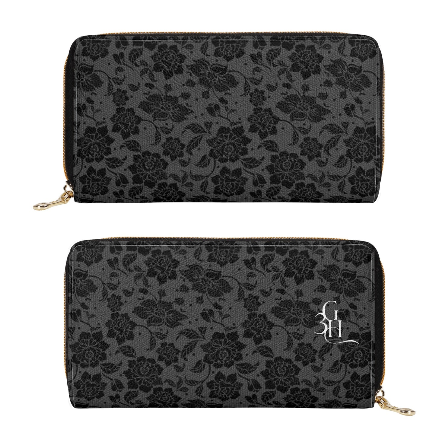 Midnight Lace and Skulls Elegant Wallet