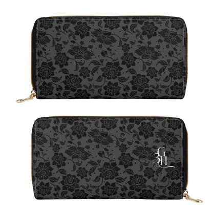 Midnight Lace and Skulls Elegant Wallet