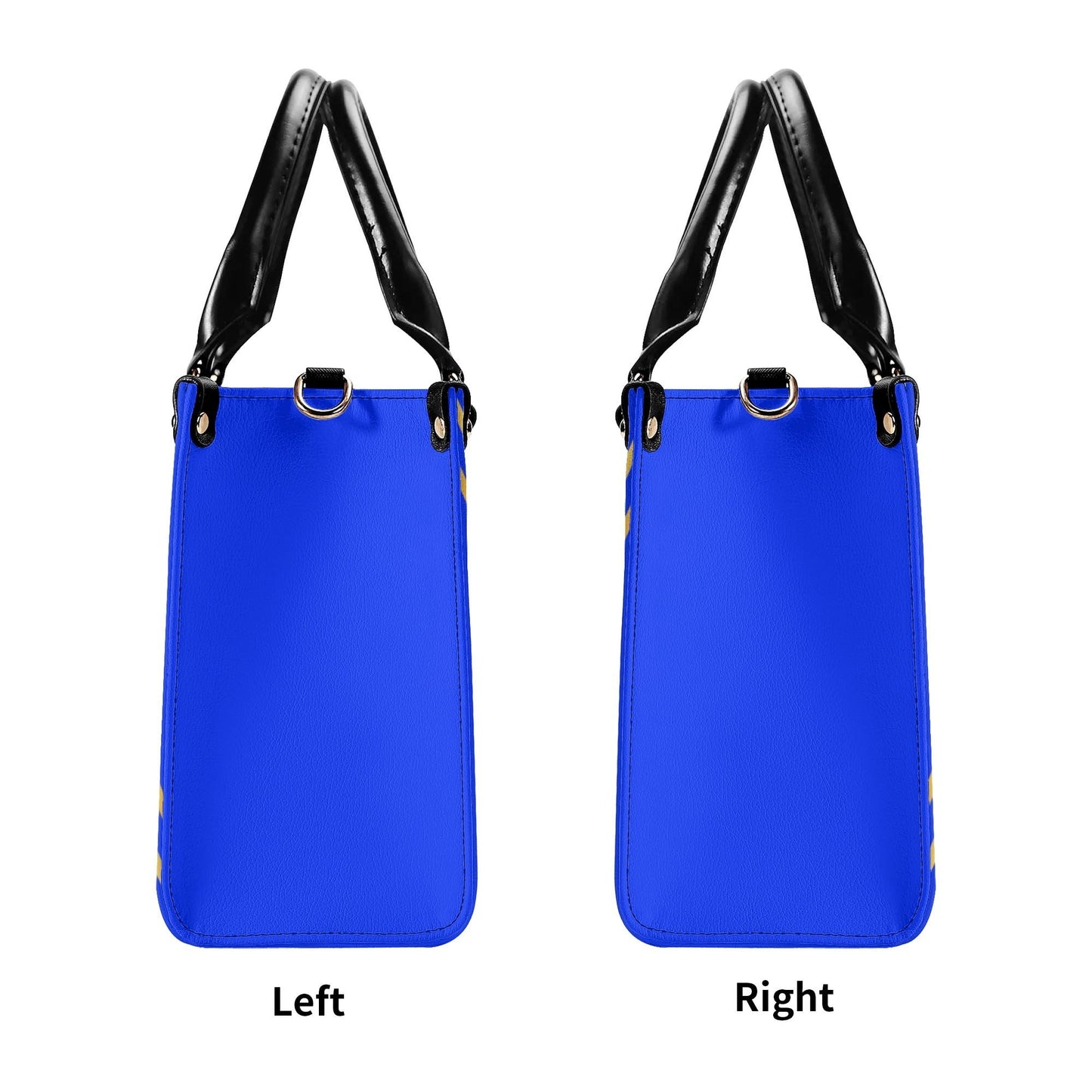 When One Stands Up Stylish Leather Tote Handbag (Blue)