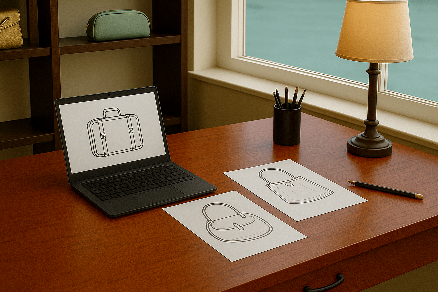 Sketches on designer’s desk.  A sneak peek behind the scenes of our own House Designs coming in 2026